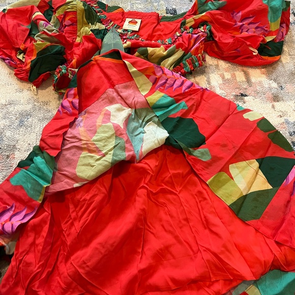 FARM RIO HELICONIA RED MINI DRESS - Picture 8 of 10